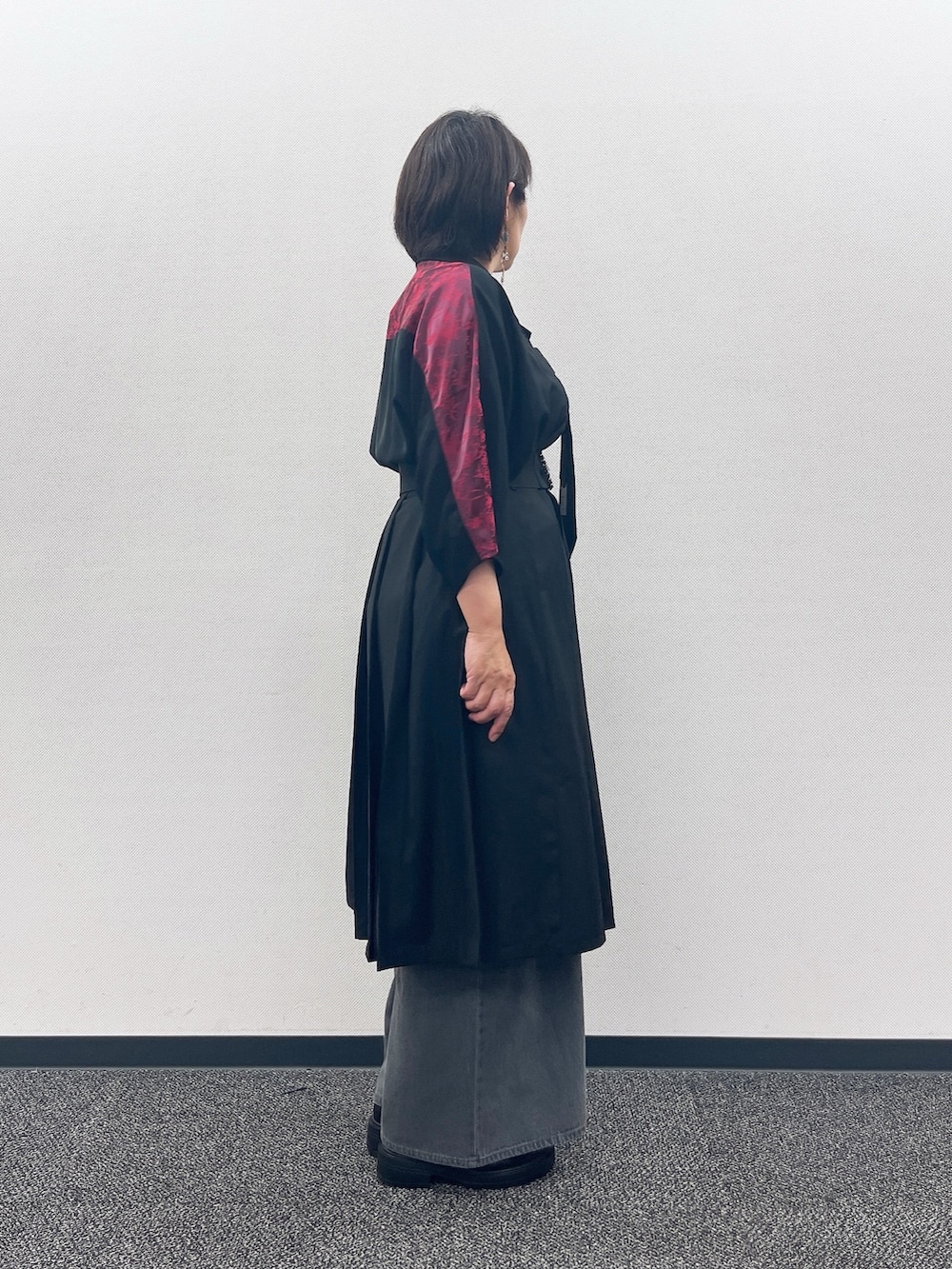 「彼岸花、和洋折衷、和洋折衷コーデ、和柄、和柄シャツ、axes femme、REZEN」｜「REZENの彼岸花刺繍半袖シャツ（シャツ/ブラウス、レッド系）」を使った、ジョーさん（レディース・161cm）の夏コーディネートの5枚目の写真