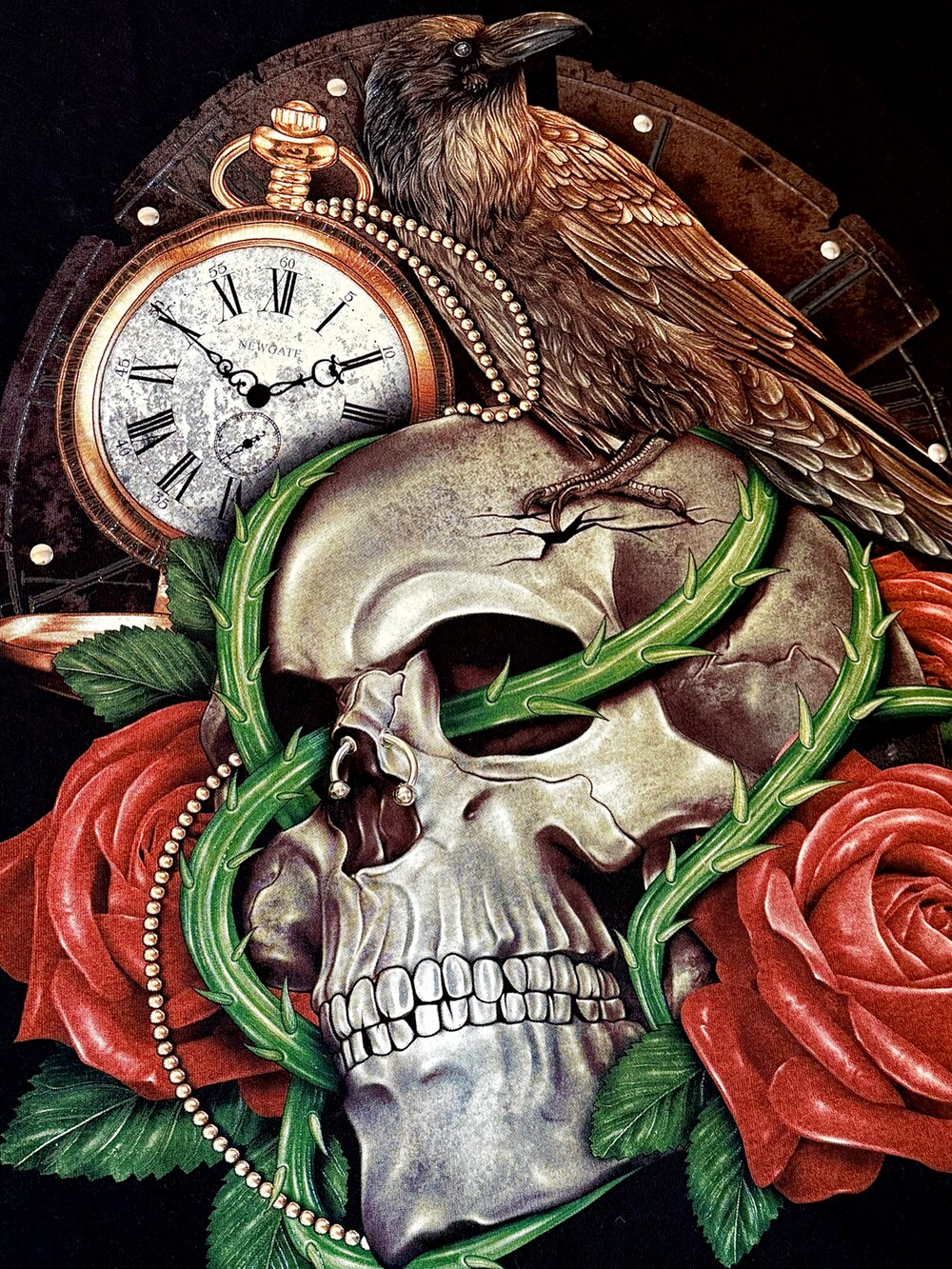 ブラック系のTシャツ/カットソー、グリーン系のその他パンツ、レッド系のシャツ/ブラウスを着用したメンズの春コーディネートの4枚目の写真