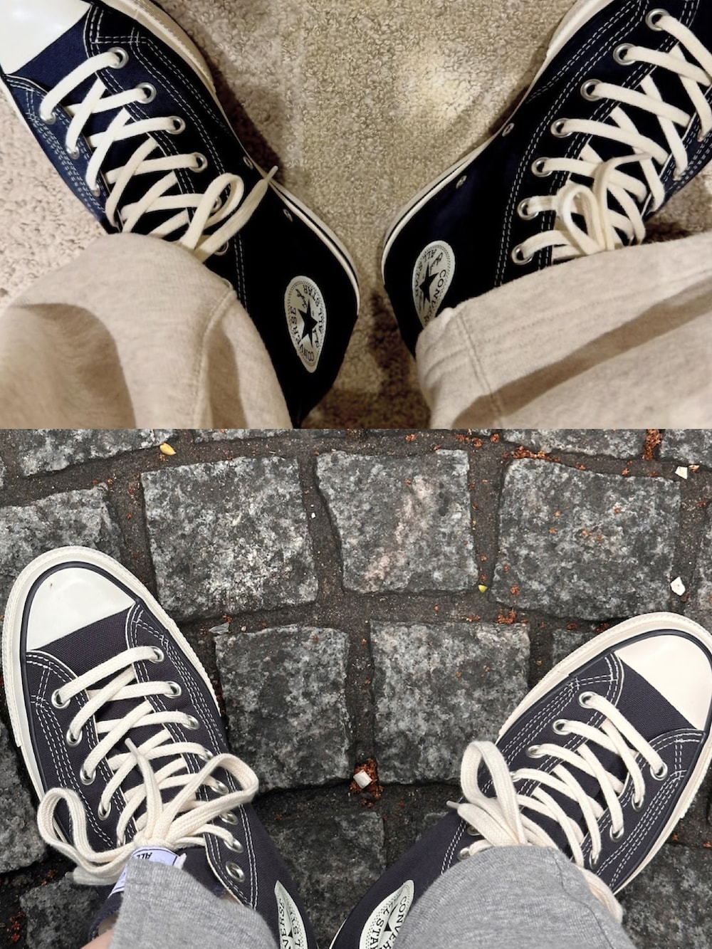 「カジュアルコーデ、白Tシャツ、スウェットスカート、converse、BROOKS BROTHERS、AMERI」｜「AmeriのSIDE EMBROIDERY OVER LOGO TEE（Tシャツ/カットソー、ホワイト系）」を使った、ゆいさん（骨格ストレート・レディース・159cm）の春コーディネートの2枚目の写真