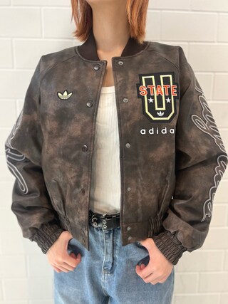 アディダス オリジナルATHLETIC DEPT ビンテージ合成皮革ジャケット アディダス オリジナルス Athletic Dept ビンテージ合成皮革ジャケット