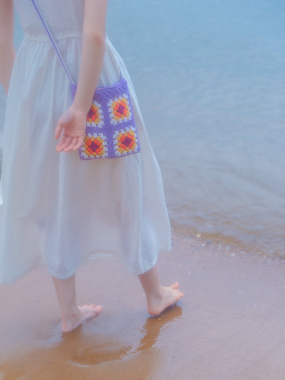 「海コーデ、ootd、休閒」｜「UNIQLOのアイテム（ワンピース、ホワイト系）」を使った、ソフィア☀️さん（レディース・158cm）の夏コーディネートの4枚目の写真
