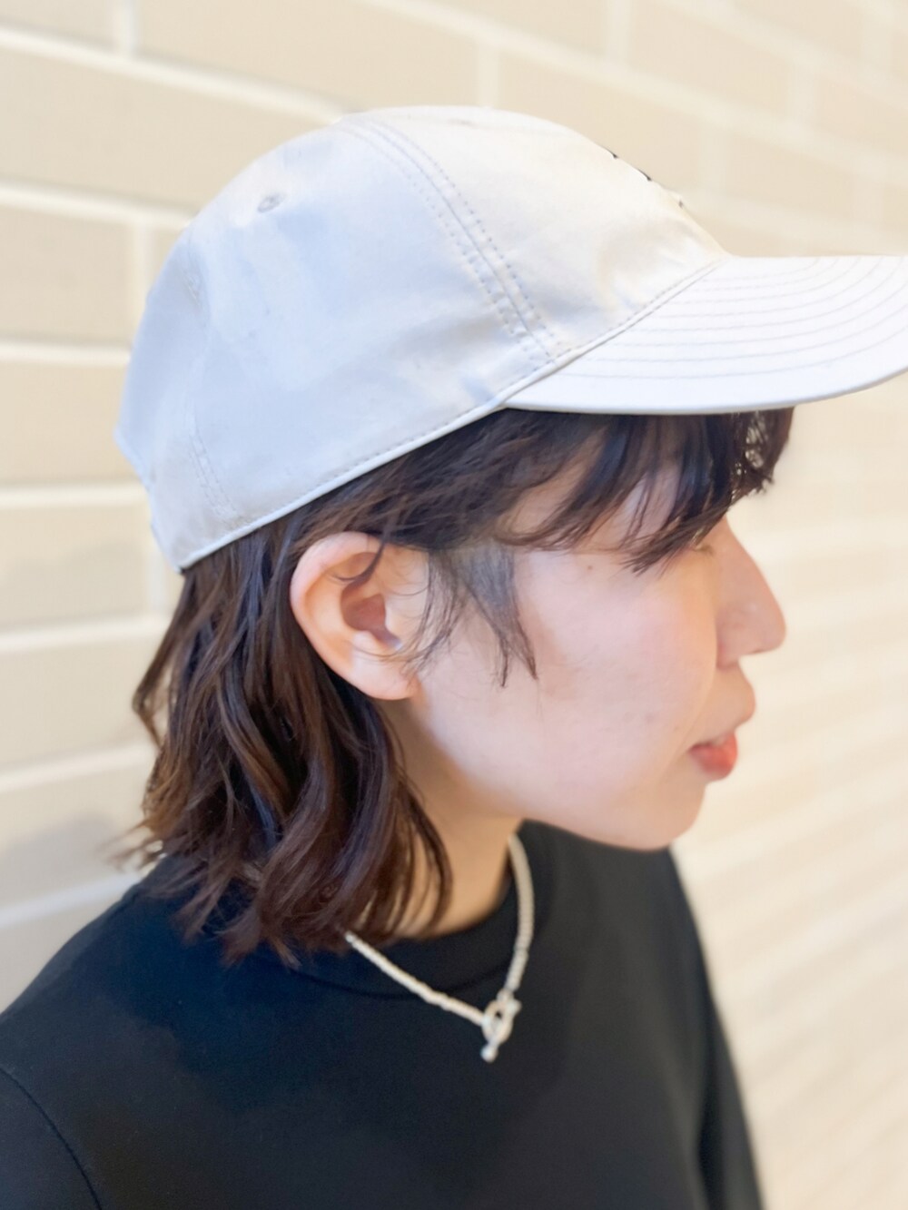 「春服デビュー宣言、春、春服、トートバッグ、低身長、グローサリートート、エルエルビーン、ワンピース、お出かけコーデ、Americana」｜「SALON adam et rope'のボリュームスリーブワンピース（ワンピース、ブラック系）」を使った、miku.さん（レディース・153cm）の春コーディネートの4枚目の写真