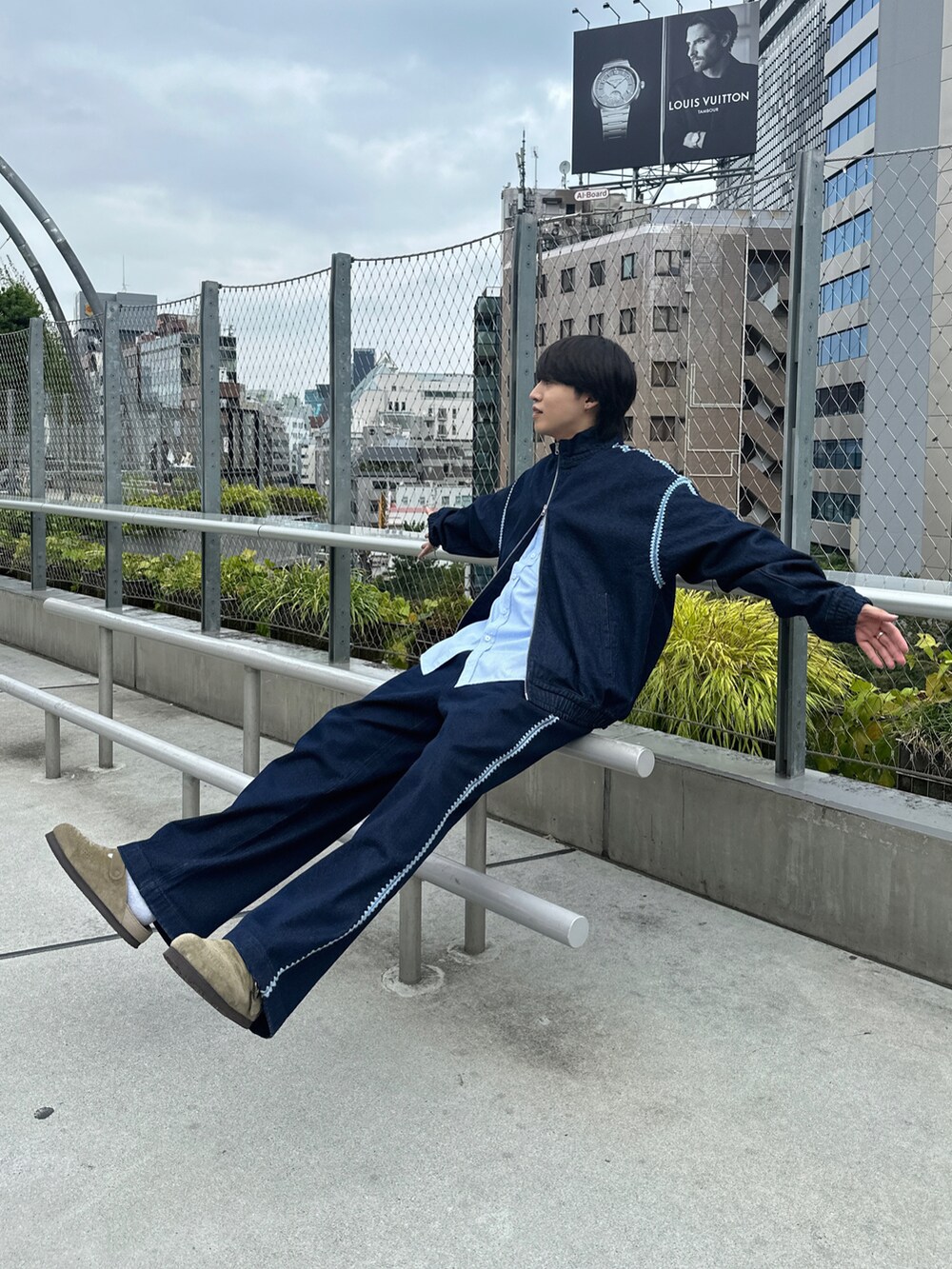 がー｜DISCOVERED×GIDEAL.のデニムジャケットを使ったコーディネート