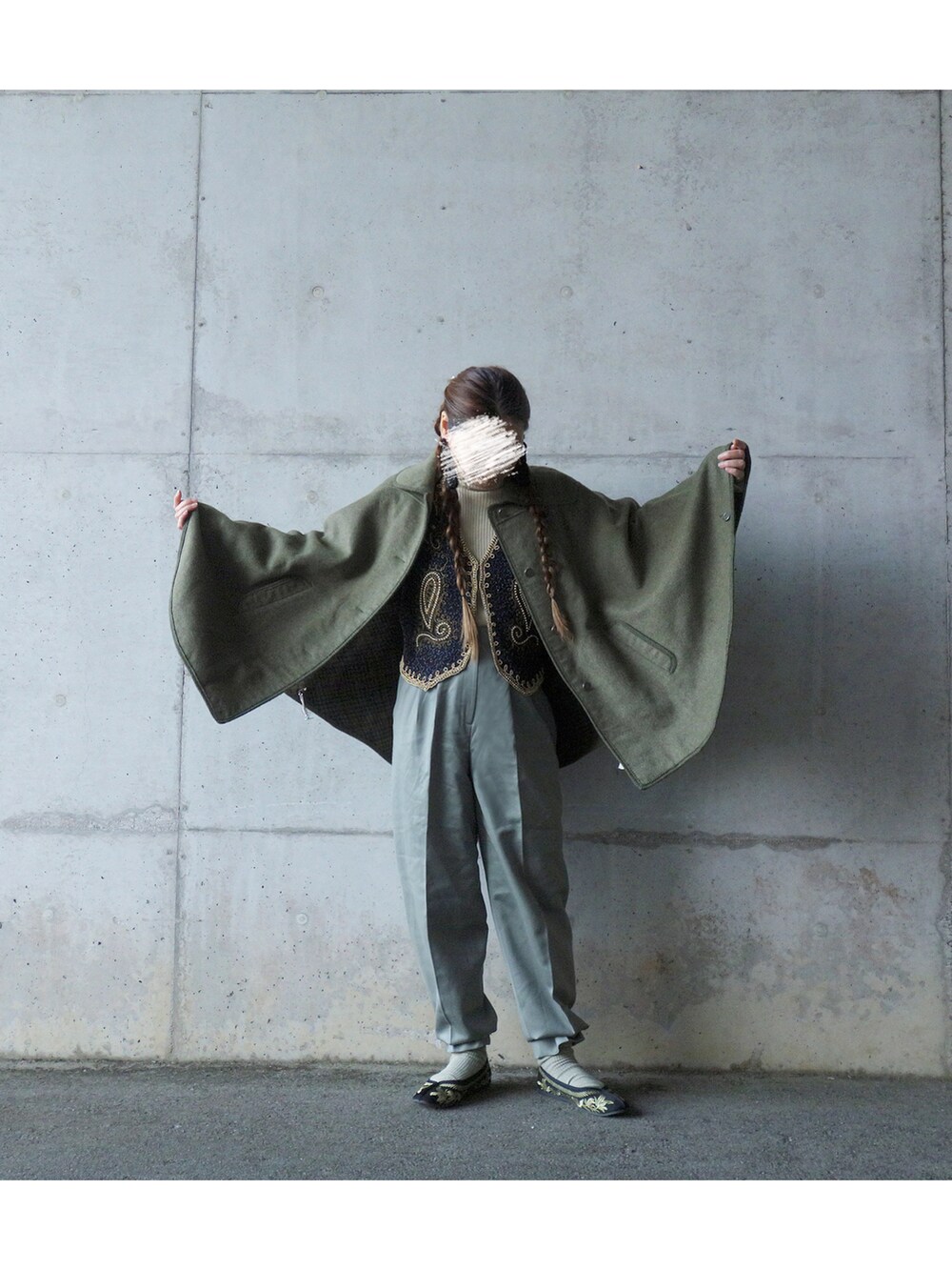 Yotch|古着のポンチョを使ったコーディネート - WEAR Yotch|古着のポンチョを使ったコーディネート - WEAR