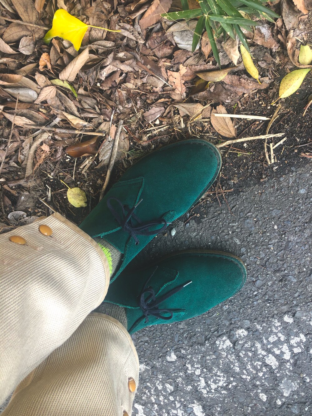 グリーン系のネクタイ、ホワイト系のシャツ/ブラウス、グリーン系のベストを着用したメンズの春コーディネートの2枚目の写真