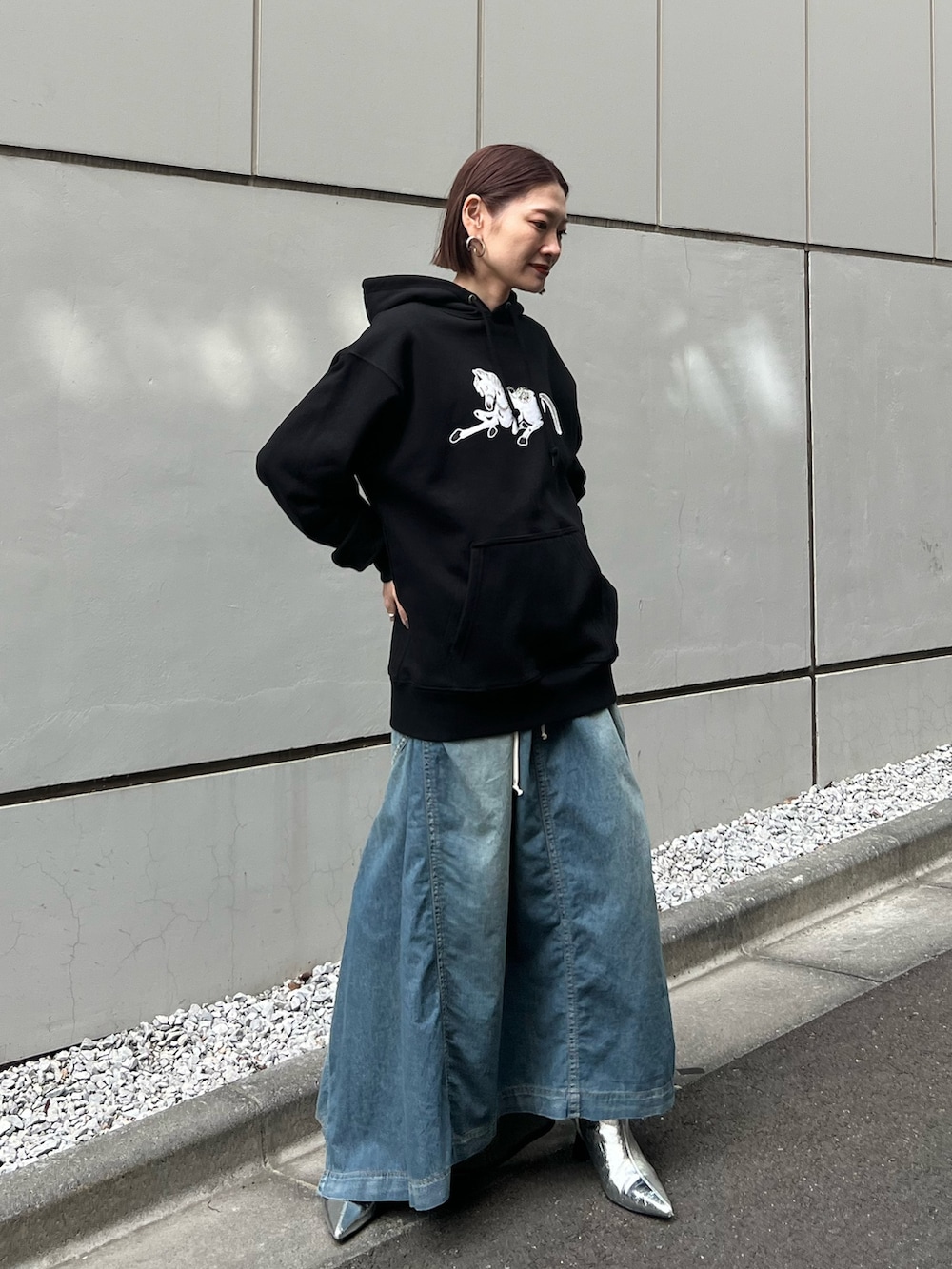 tanakadaisuke 別注Horse emproidery hoodie