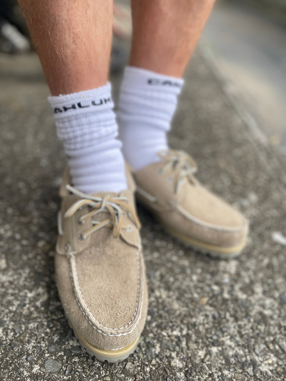 クロ🐑｜Timberlandのモカシン/デッキシューズを使った