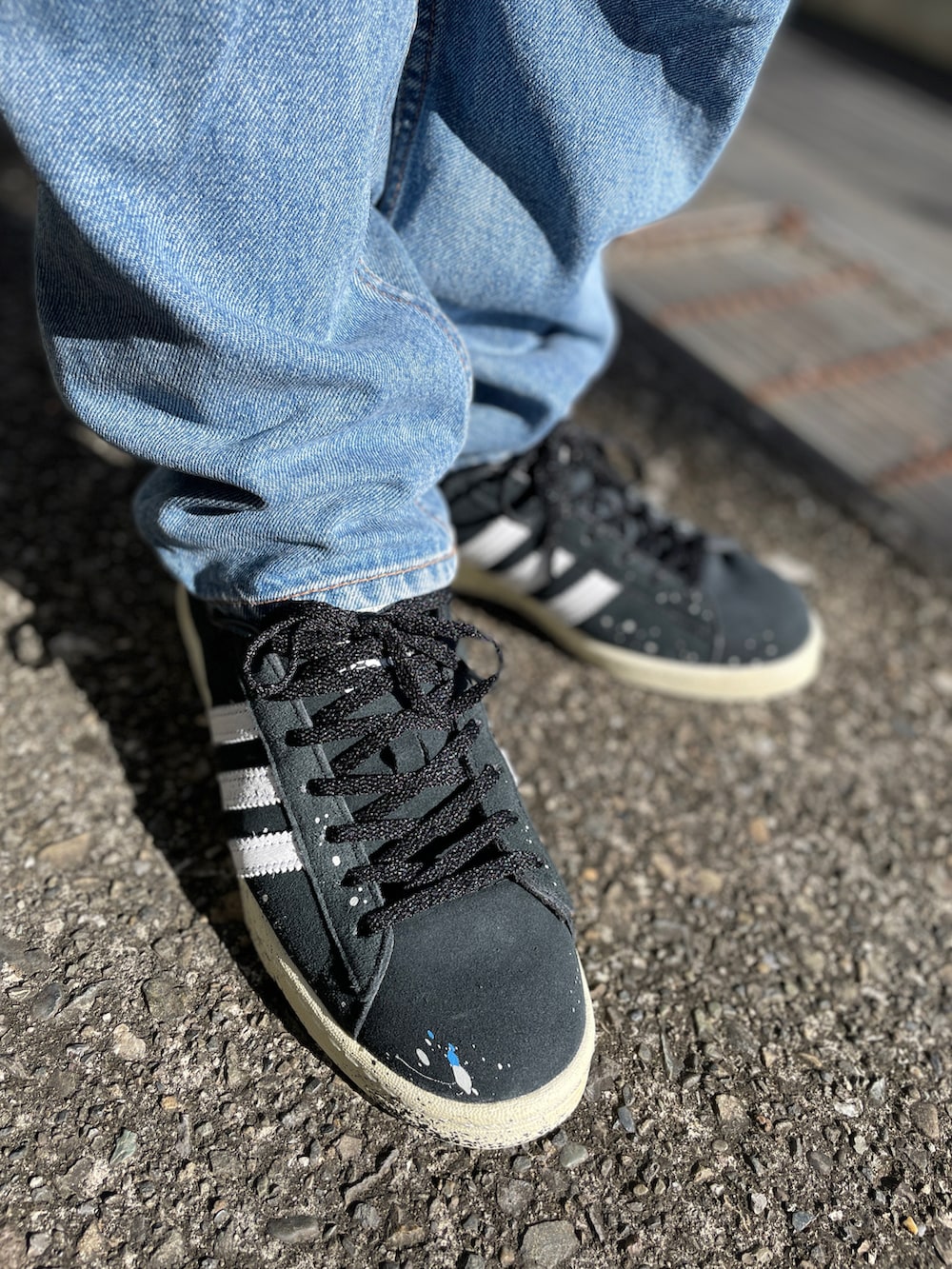 「adidasのadidas × COOK CAMPUS 80s / アディダス キャンパス 80s クック 【SP】（スニーカー、ブラック系）」を使った、クロ🐑さん（メンズ・168cm）の秋コーディネートの3枚目の写真