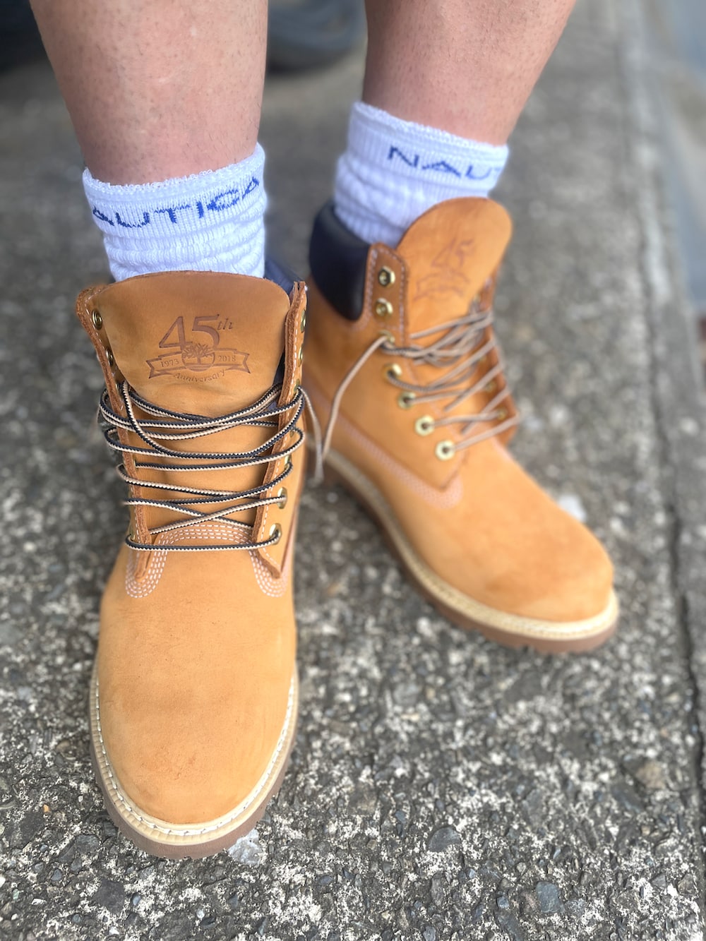 「Timberlandのヘリテージ リラックス ツイル カーゴ ショーツ メンズ（カーゴパンツ、ブルー系）」を使った、クロ🐑さん（メンズ・168cm）の夏コーディネートの3枚目の写真