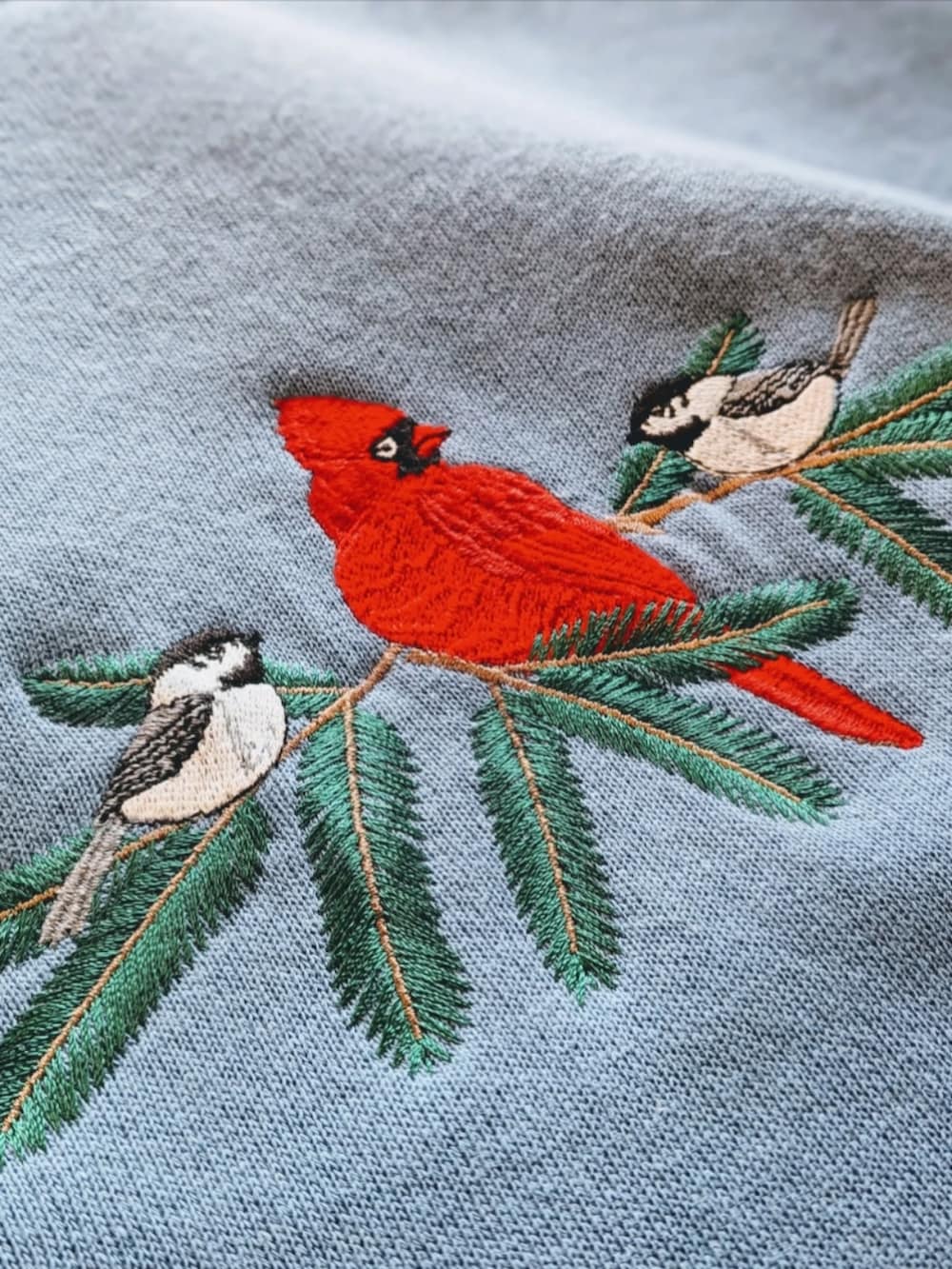 ブルー系のスウェットを着用したメンズの冬コーディネートの4枚目の写真