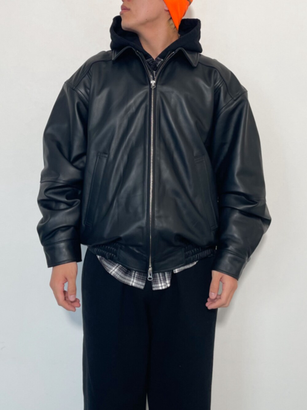[ジーンズファクトリークローズ] ラムレザーボンバージャケット Jeans Factory Clothes/ジーンズファクトリークローズ] ラムレザー