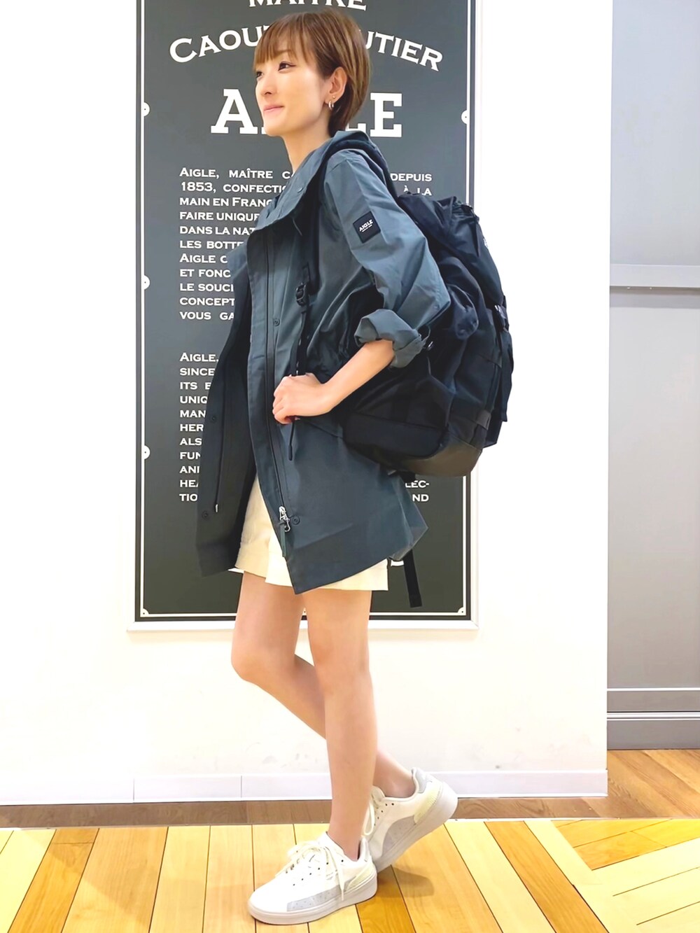 AIGLE(エーグル)の「撥水 ストレッチ コットンタッチ フィッシュ