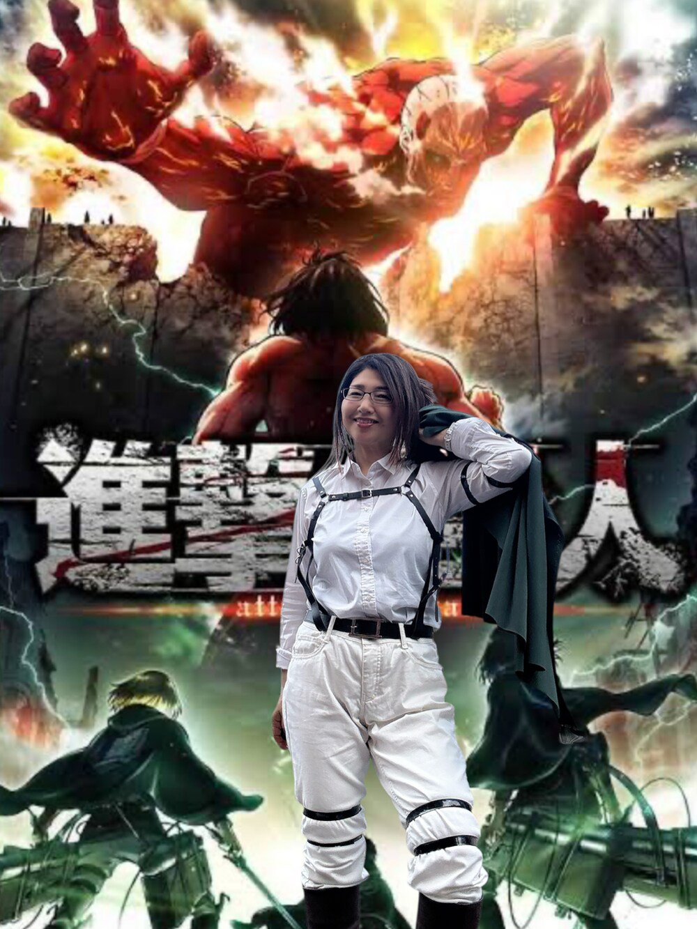 ブラウン系のブーツ、ブラック系のファッション雑貨、ブラック系のその他小物を着用したレディースの秋コーディネートの5枚目の写真