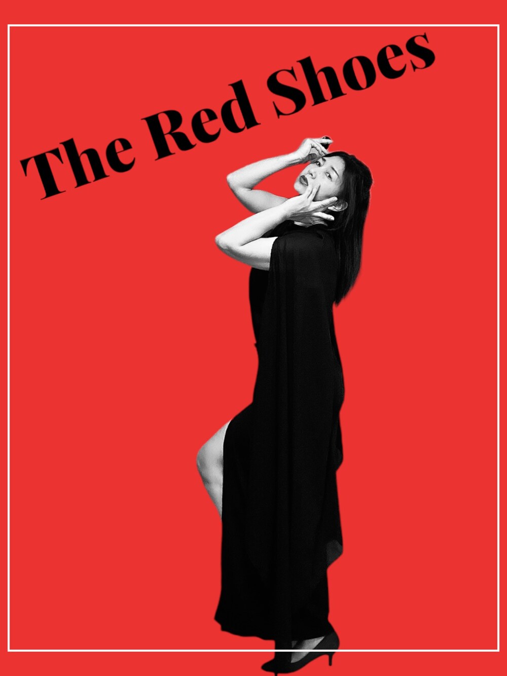 ホワイト系のTシャツ/カットソー、ブラック系のワンピース/ドレス、その他のその他を着用したレディースの冬コーディネートの2枚目の写真