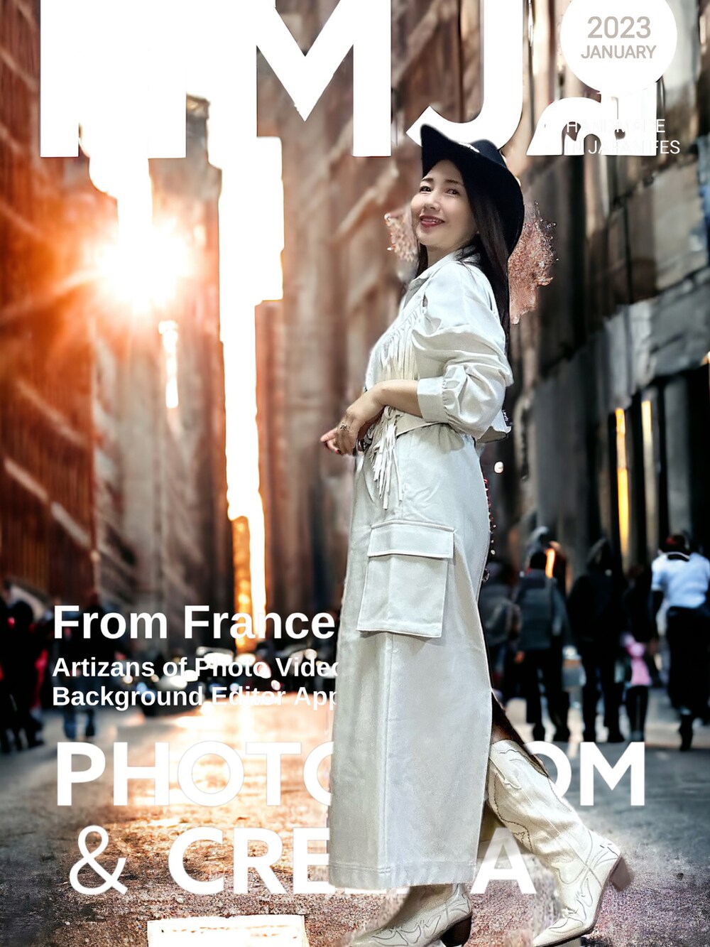 ホワイト系のスカート、ホワイト系のベスト、ホワイト系のブーツを着用したレディースの春コーディネートの4枚目の写真