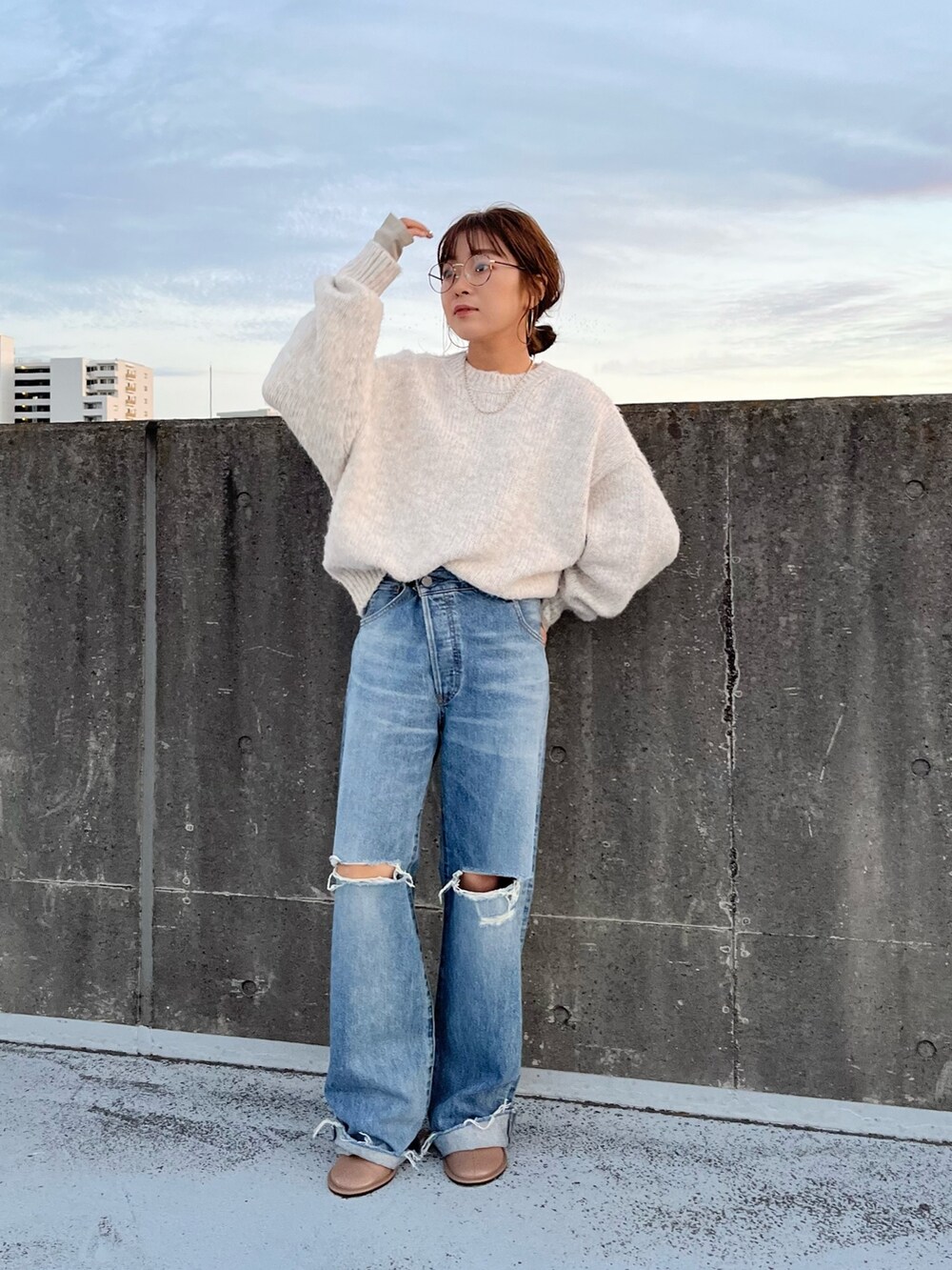 塚定美妃(Ungrid)｜Ungridのデニムパンツを使ったコーディネート - WEAR