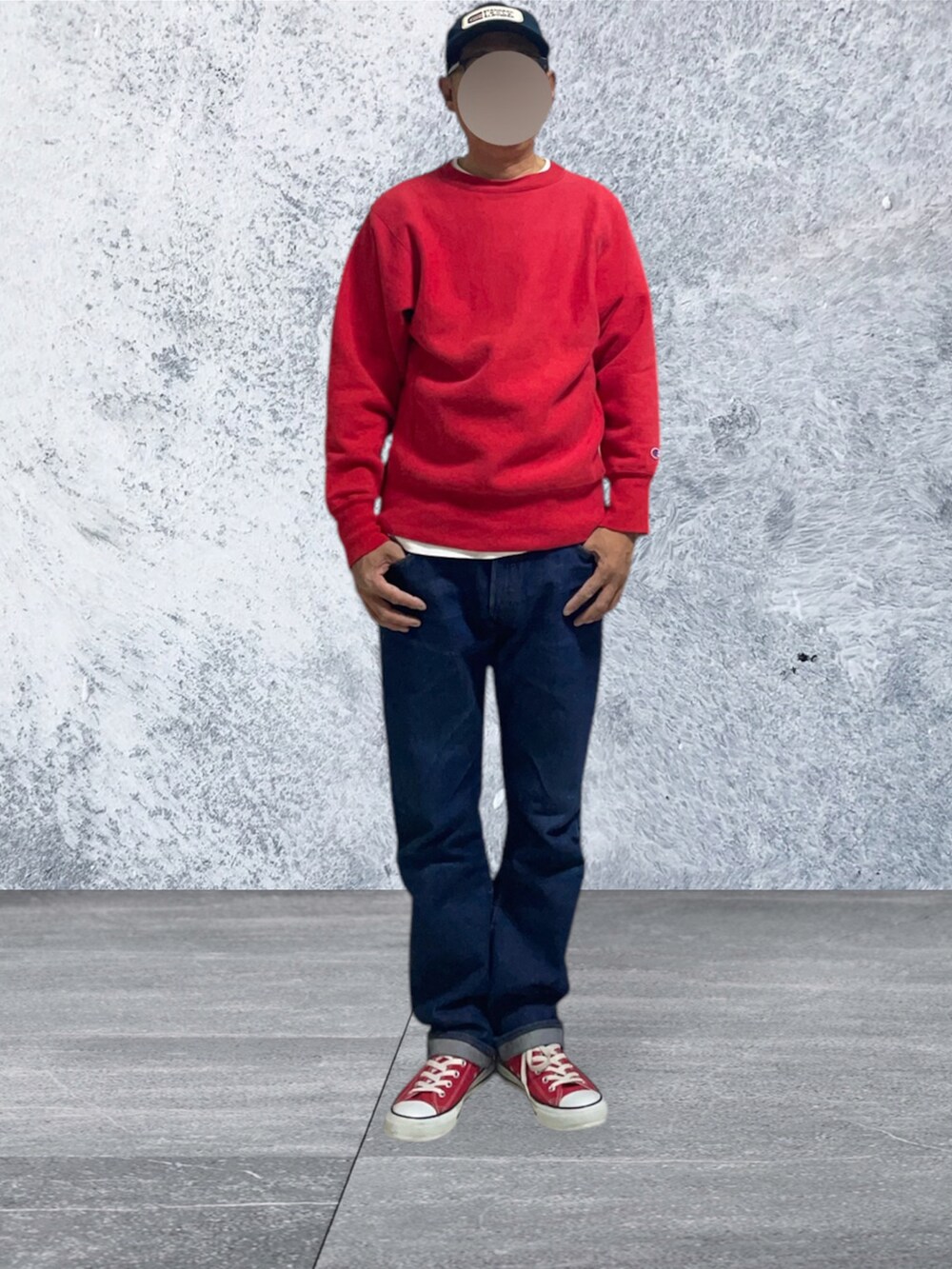 「STANDARD CALIFORNIAのアイテム（キャップ、ブルー系）」を使った、トクさん🌚さん（メンズ・172cm）の冬コーディネートの2枚目の写真