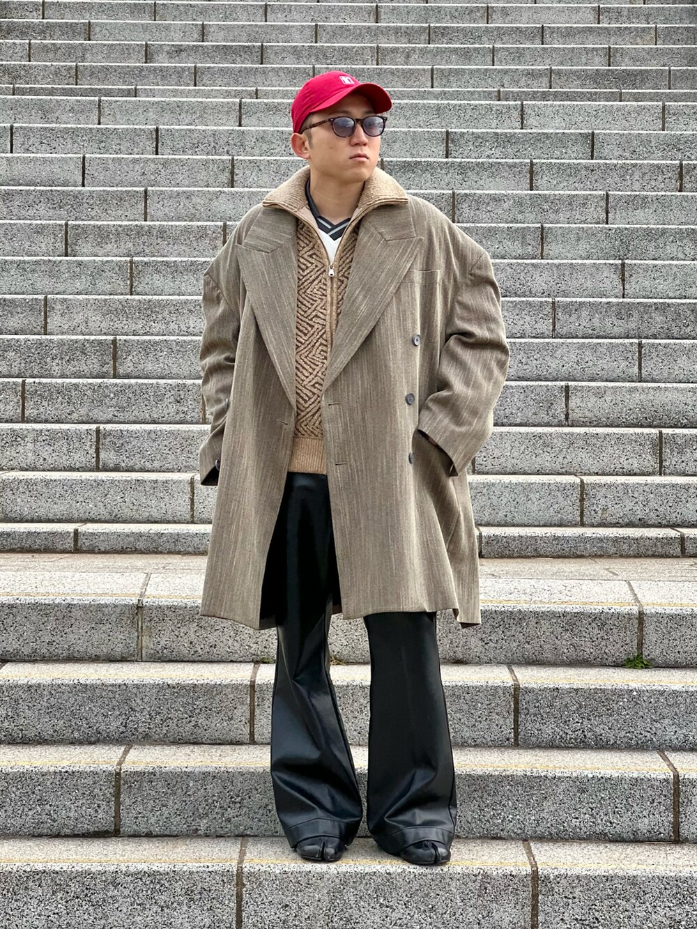 ユニセックスアイテム》ツイードピークドラペルプライムオーバー