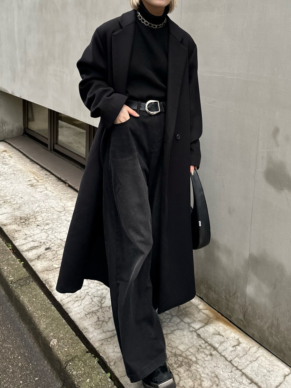 Lui's 黒 チェスターコート 中古・古着通販】Lui's (ルイス) ビーバーメルトンクラシック