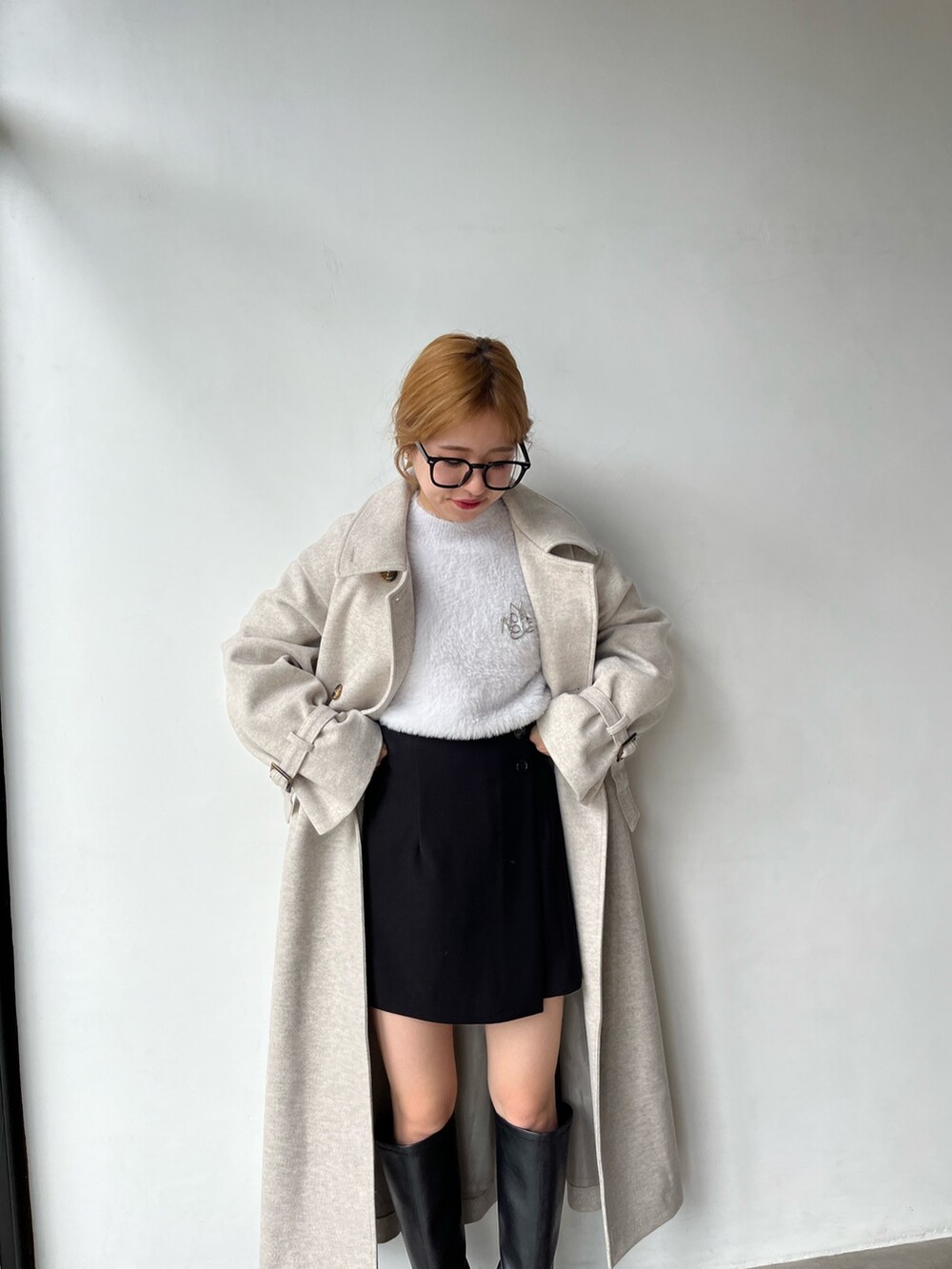 「プチプラ、アウター、ステンカラーコート、ケープコート、ケープ、ootd、おしゃれさんと繋がりたい、大人コーデ、秋カラー、秋コーデ」｜「one after another NICE CLAUPの【WEB限定色あり】M,Lサイズ/ ステンカラーロングコート（ステンカラーコート、ベージュ系）」を使った、C h i iさん（レディース・155cm）の秋コーディネートの2枚目の写真