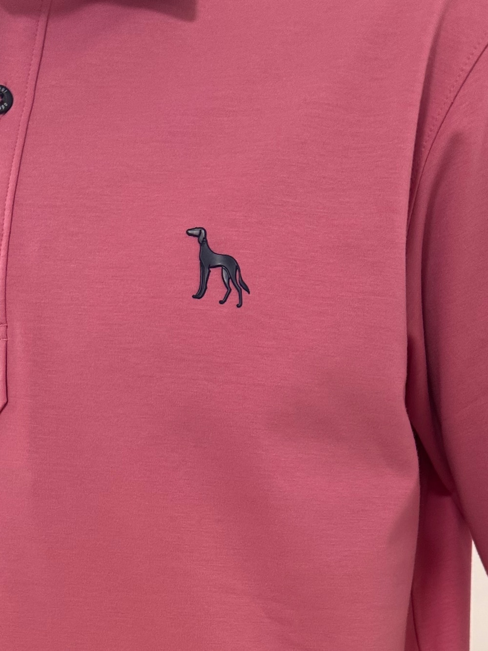 ピンク系のポロシャツ、グレー系のその他パンツ、ブルー系のトートバッグを着用したメンズの夏コーディネートの5枚目の写真