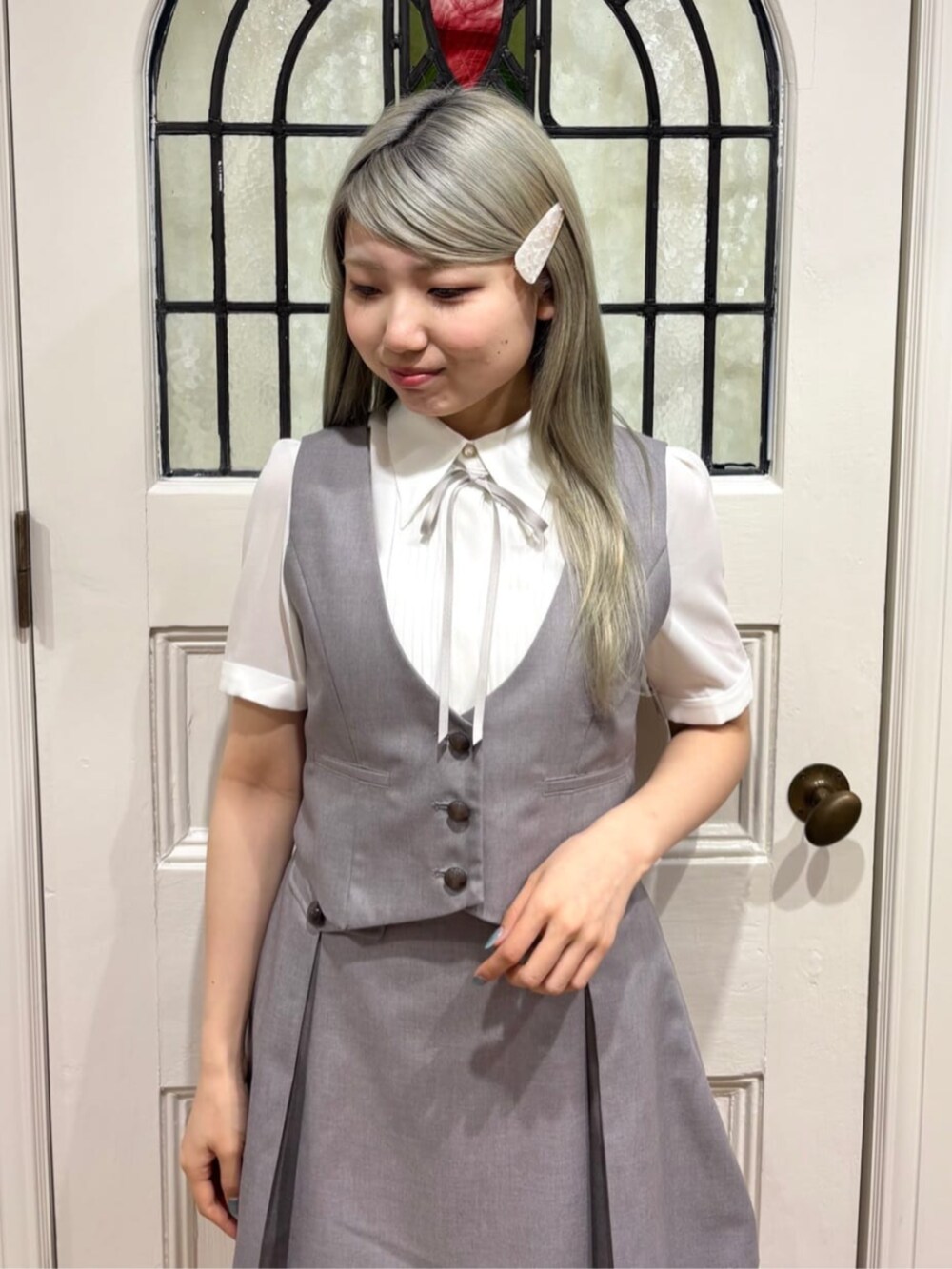 F i.n.tさんの「ダブルベルト縦型サッチェルバッグ（F i.n.t）」を使ったコーディネートの3枚目の写真