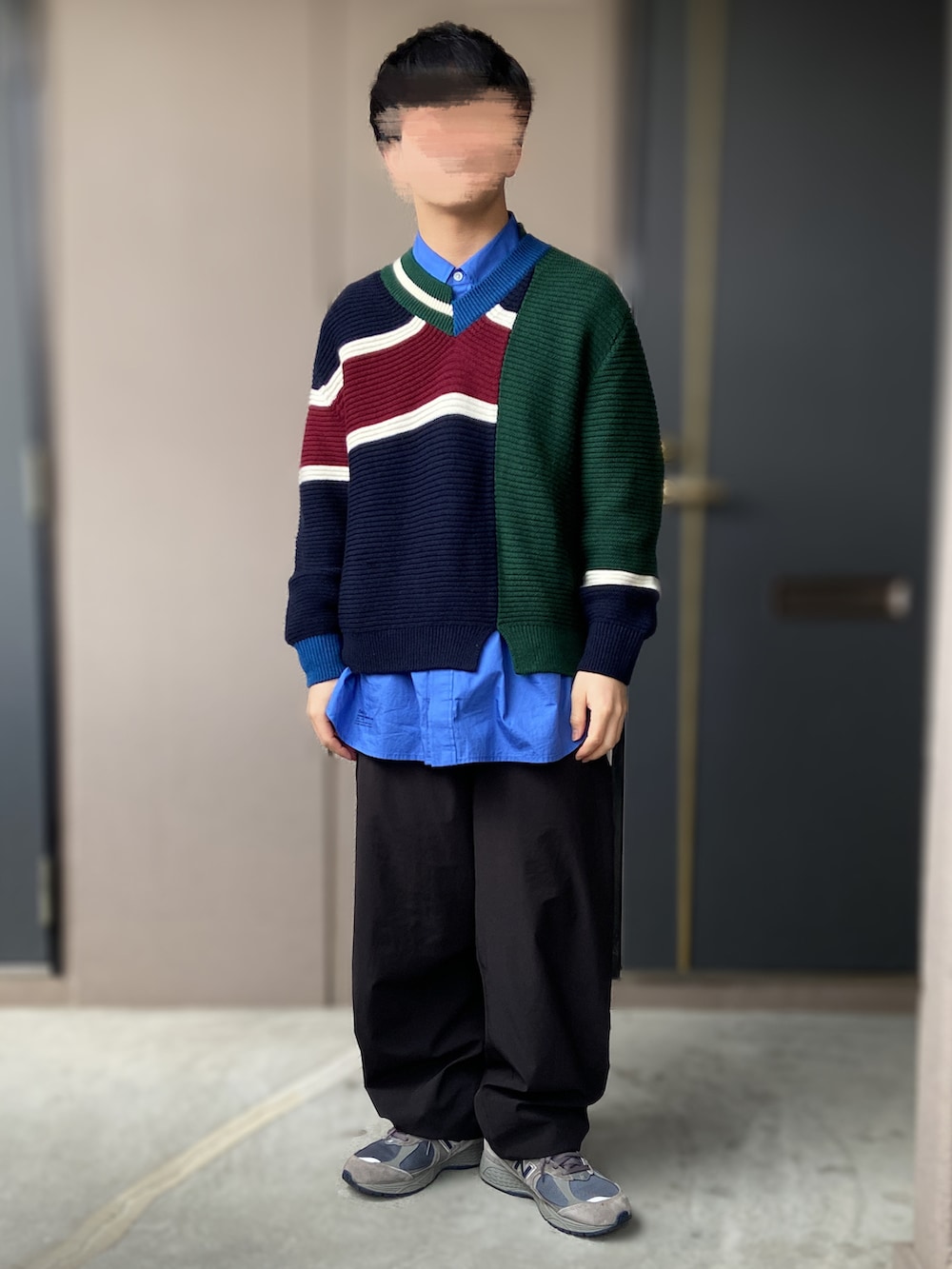 「FreshService、CULLNI、VOAAOV、NEWBALANCE、New Balance、低身長男子、マルチカラー、スタンドカラー、休日コーデ」｜「NEW BALANCEの＜New Balance＞ M2002R GTX/スニーカー（スニーカー、グレー系）」を使った、おます@低身長(159cm)さん（メンズ・159cm）の冬コーディネートの2枚目の写真