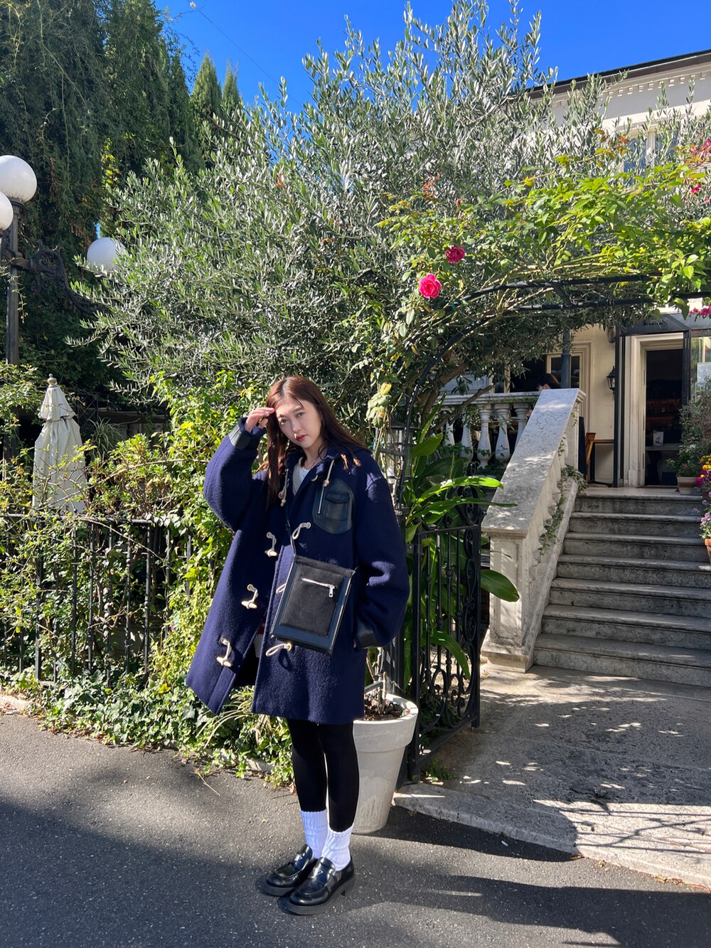 マルジェラ ニットダッフルコート Maison Margiela ダッフルコート | ブルー | FARFETCH JP