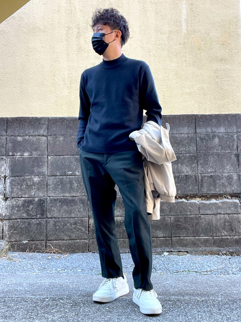 「Polo Ralph Lauren、スイングトップ、グリーン、vintage、古着」｜「POLO RALPH LAURENのアイテム（ブルゾン、ベージュ系）」を使った、Munehiro.Tさん（メンズ・170cm）の冬コーディネートの2枚目の写真
