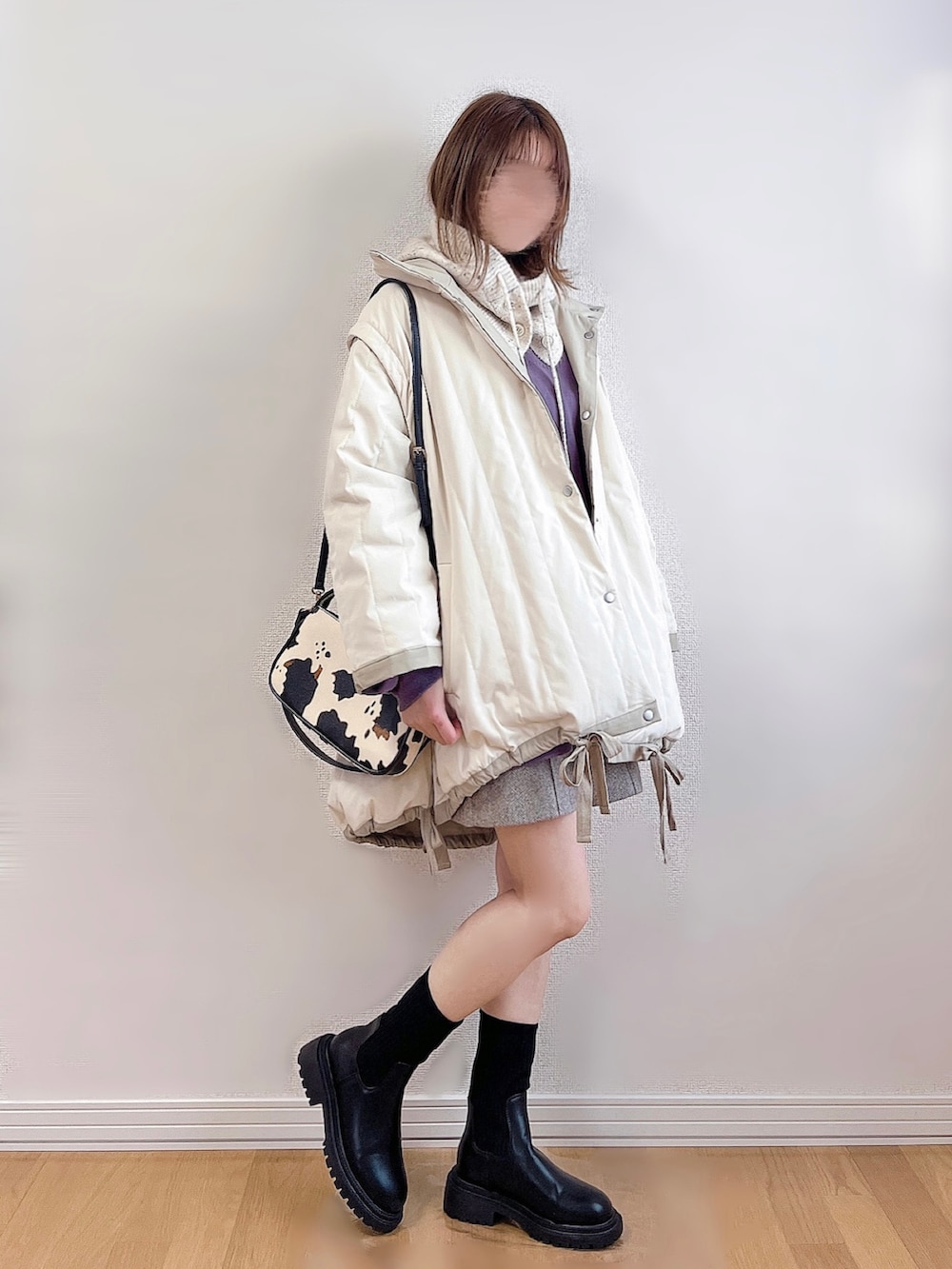 ãã¯ã€ãç³»ã®ããŠã³ãžã£ã±ãã/ã³ãŒããããŒãã«ç³»ã®ã¹ãŠã§ããããã©ãŠã³ç³»ã®ãã³ããççšããã¬ãã£ãŒã¹ã®å¬ã³ãŒãã£ããŒãã®3æç®ã®åç