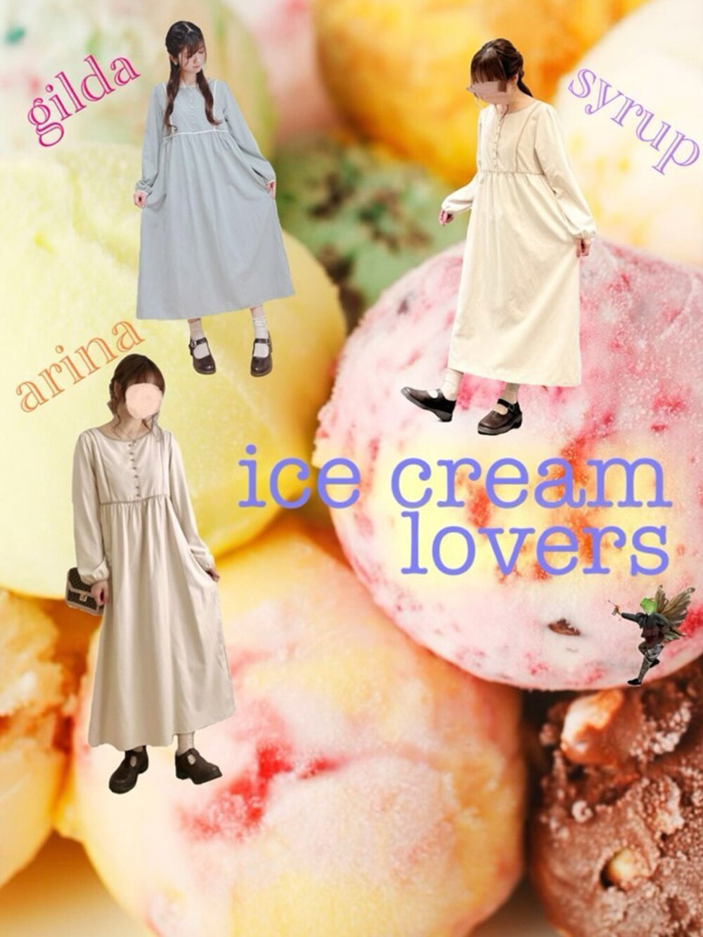 グリーン系のワンピース、ホワイト系のワンピース、ブラウン系のその他シューズを着用したレディースの春コーディネートの5枚目の写真