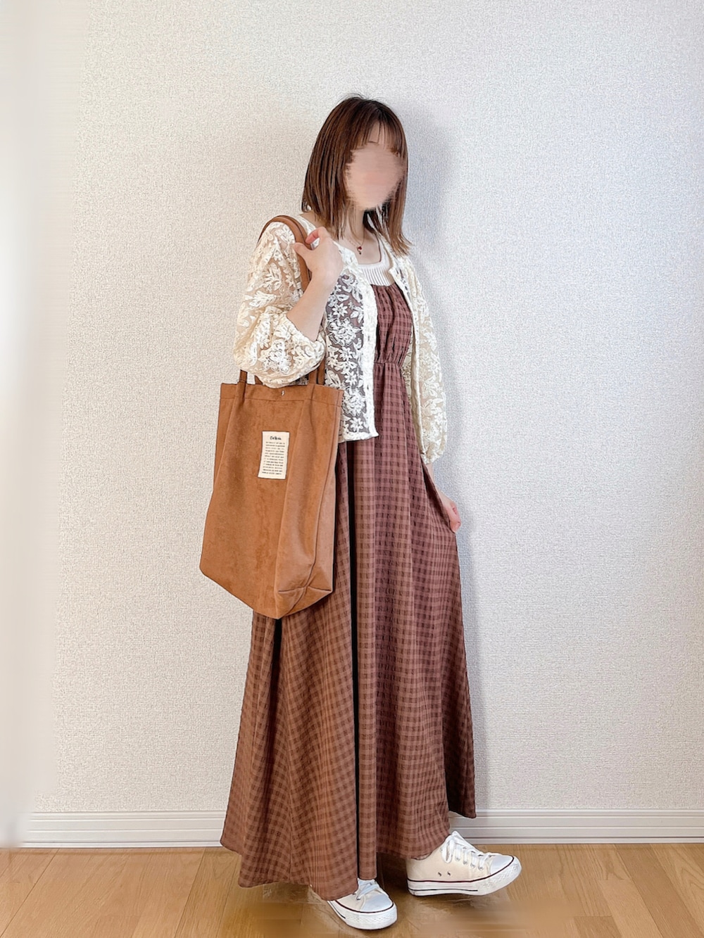 ãã©ãŠã³ç³»ã®ã¯ã³ããŒã¹ããã¯ã€ãç³»ã®ã·ã£ã/ãã©ãŠã¹ããã©ãŠã³ç³»ã®ããŒãããã°ãççšããã¬ãã£ãŒã¹ã®ç§ã³ãŒãã£ããŒãã®3æç®ã®åç