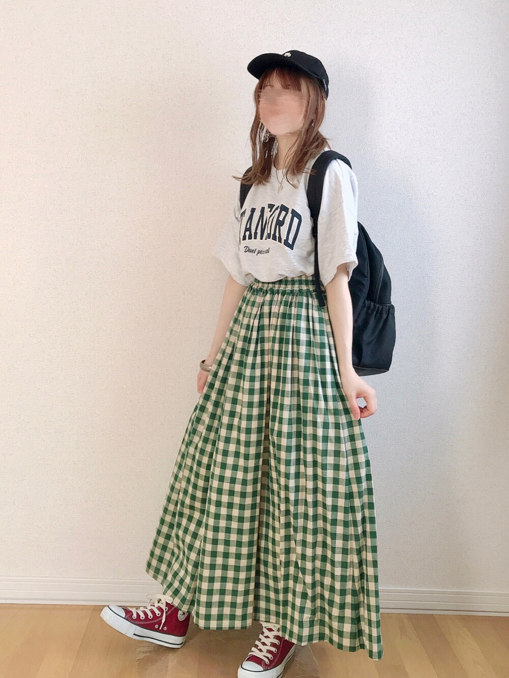 ã°ã¬ãŒç³»ã®Tã·ã£ã/ã«ãããœãŒãã°ãªãŒã³ç³»ã®ã¹ã«ãŒããã¬ããç³»ã®ã¹ããŒã«ãŒãççšããã¬ãã£ãŒã¹ã®æ¥ã³ãŒãã£ããŒãã®3æç®ã®åç