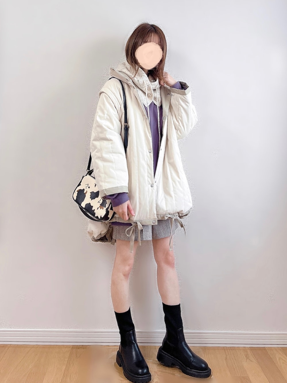 ãã¯ã€ãç³»ã®ããŠã³ãžã£ã±ãã/ã³ãŒããããŒãã«ç³»ã®ã¹ãŠã§ããããã©ãŠã³ç³»ã®ãã³ããççšããã¬ãã£ãŒã¹ã®å¬ã³ãŒãã£ããŒãã®4æç®ã®åç