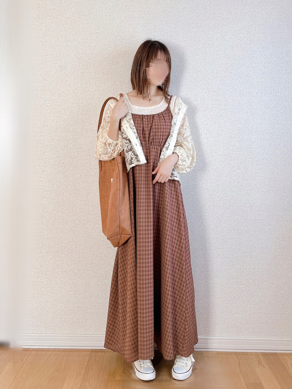 ãã©ãŠã³ç³»ã®ã¯ã³ããŒã¹ããã¯ã€ãç³»ã®ã·ã£ã/ãã©ãŠã¹ããã©ãŠã³ç³»ã®ããŒãããã°ãççšããã¬ãã£ãŒã¹ã®ç§ã³ãŒãã£ããŒãã®2æç®ã®åç