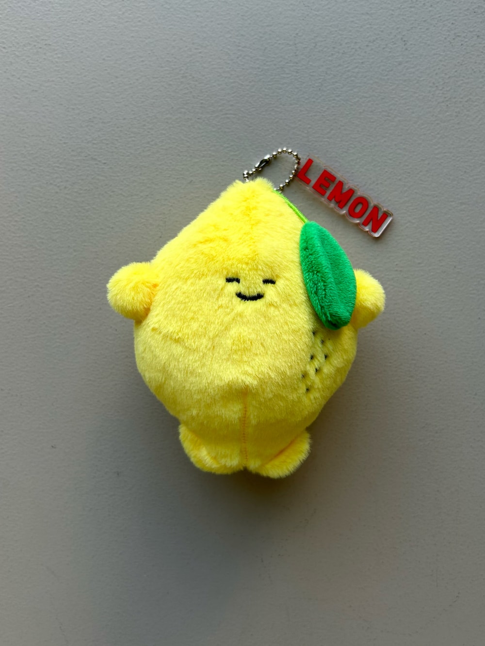 イエロー系のチャーム、ベージュ系の財布を着用したレディースの冬コーディネートの3枚目の写真