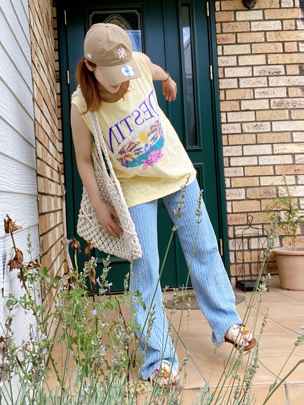 「あしながおじさんのアイテム（サンダル、その他）」を使った、moepさん（レディース・154cm）の夏コーディネートの2枚目の写真