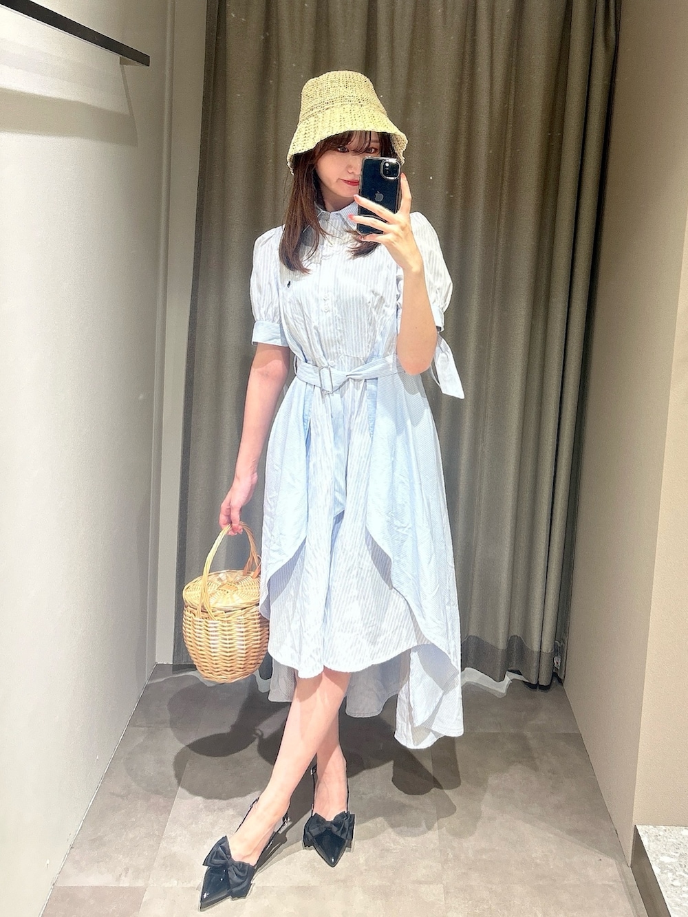 dazzlin POLO コラボ ヘムレイヤードシャツワンピース （ダズリン 