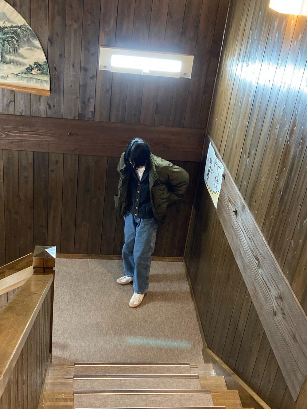 「おしゃれさんと繋がりたい、いいね、save、フォローお願いします🤑、デニム、古着、古着コーデ、大学生、fashion、フォロバ、フォローミー、いいね返し、ootd、休日スタイル、古着MIX、Levi's、フォローお願いします」｜「Perushuのアイテム（ジャケット/アウター、ベージュ系）」を使った、滉輝さん（メンズ・170cm）の冬コーディネートの2枚目の写真