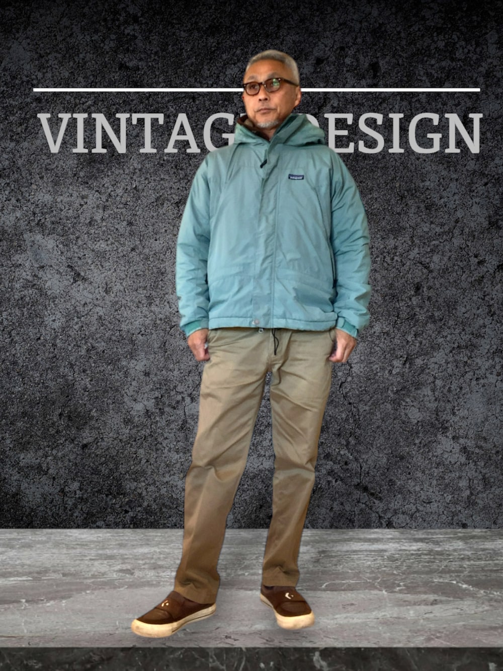 「アメカジ、ダッズスタイル、アメリカンスタンダード、スタジャン、チノパン、patagonia、carhartt」｜「CONVERSEの【CONVERSE / コンバース】SK LOAFER（スリッポン、ブラウン系）」を使った、kazu1969さん（メンズ・170cm）の冬コーディネートの2枚目の写真