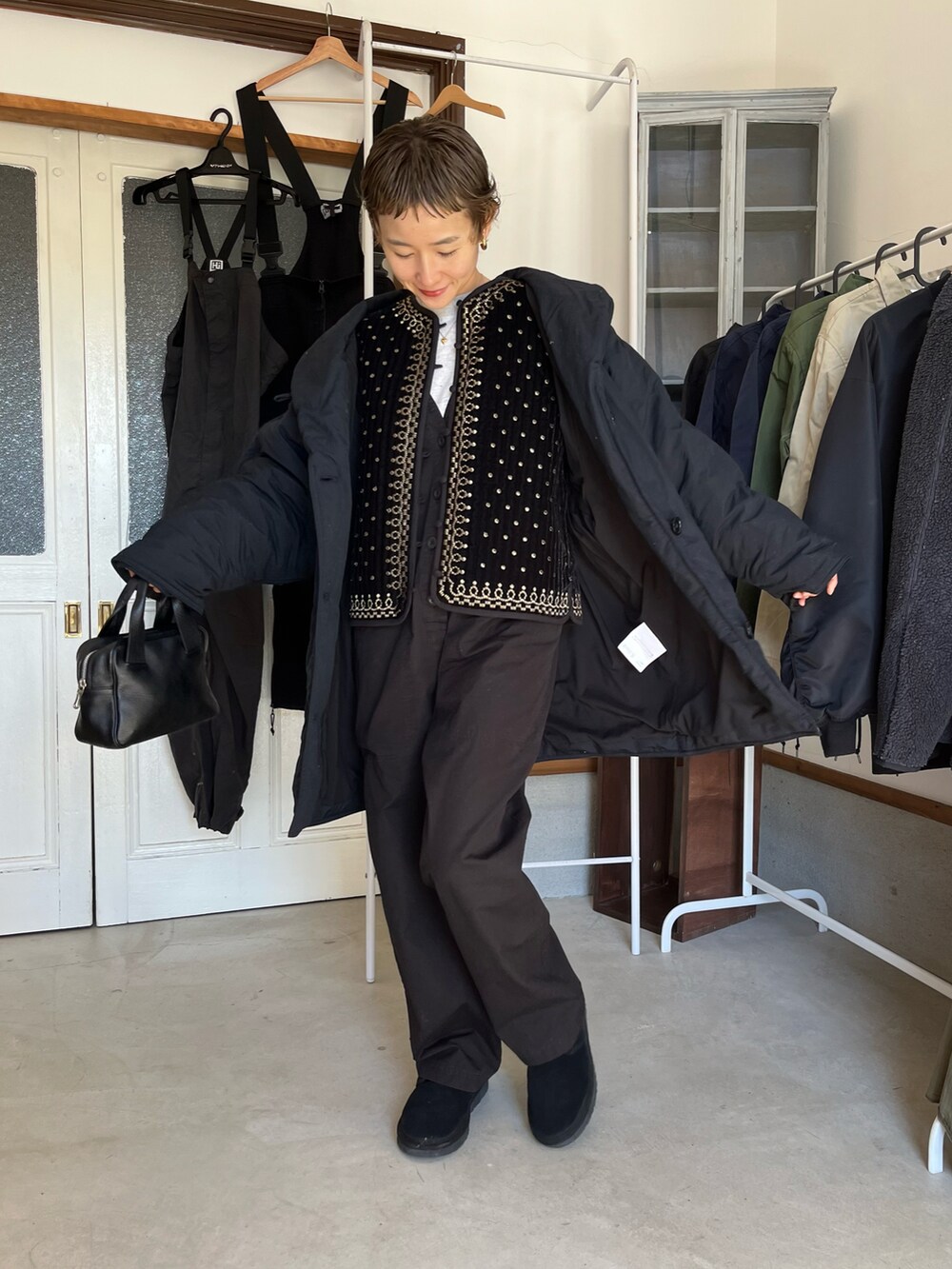 soduk (スドーク)puffy warm coat ブラック soduk puffy warm coat / black