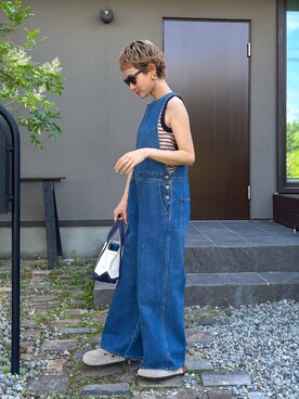 kokiminitaコラボ】コーンデニム アメスリサロペットを使ったWEARISTA