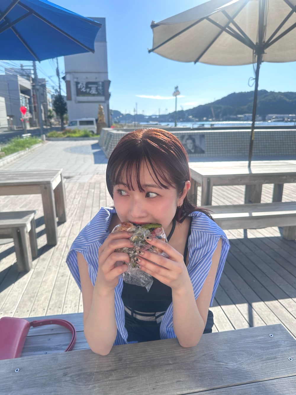 「シャツスタイル、秋服準備はじめました、シンプルスタイル、オトナカジュアル、カジュアルスタイル、大人コーデ、キレイめカジュアル、ootd、ラフコーデ、パンツスタイル」｜「tiptopの【マーベルトデザイン登場】センタープレスワイドパンツ【3サイズ展開/web限定アイテム】（スラックス、その他）」を使った、シホ🌷さん（骨格ウェーブ・レディース・155cm）の夏コーディネートの2枚目の写真