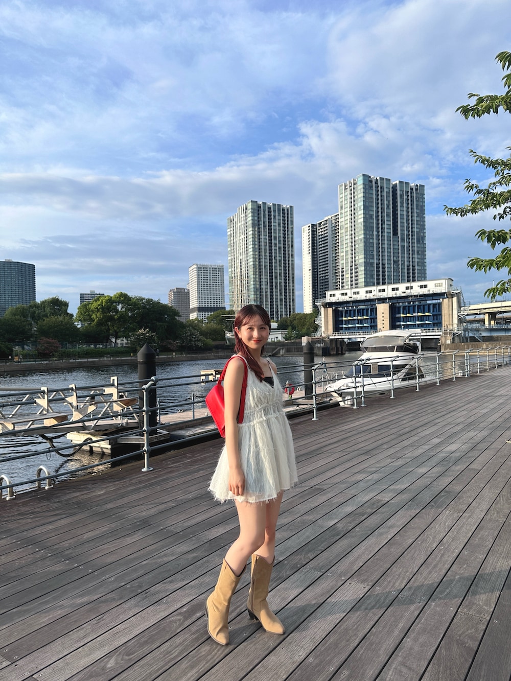 「コーディネート、お出かけコーデ、夏コーデ、デート服、おでかけ、おでかけコーデ、155cm、カジュアル、カジュアルコーデ、カジュアルガーリー、夏服、秋服準備はじめました、秋コーデ、バレエコア、tiptop」｜「GUのアイテム（ブーツ、ベージュ系）」を使った、シホ🌷さん（骨格ウェーブ・レディース・155cm）の夏コーディネートの2枚目の写真