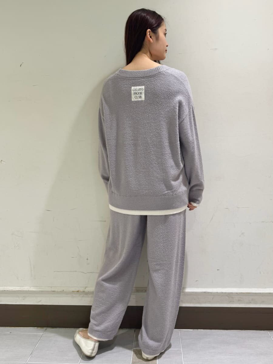 gelato pique フリースパジャマセット グレー gelato pique（ジェラートピケ）の「裏毛ロングパンツ（ルームウェア
