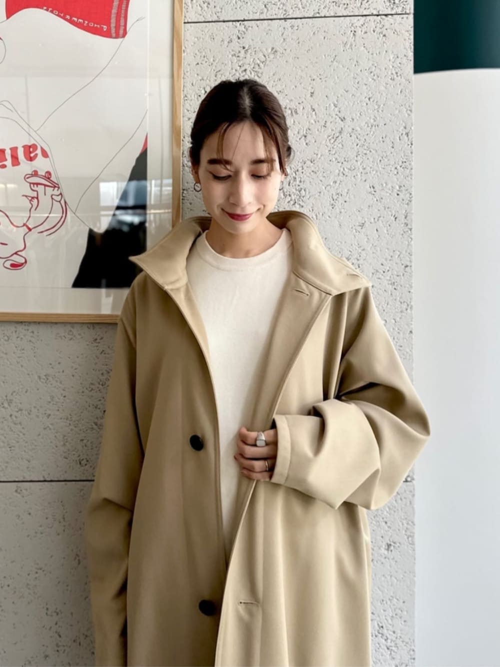 Ono_TOMORROWLAND(CABaN 丸の内店)｜cabanのステンカラーコートを使っ