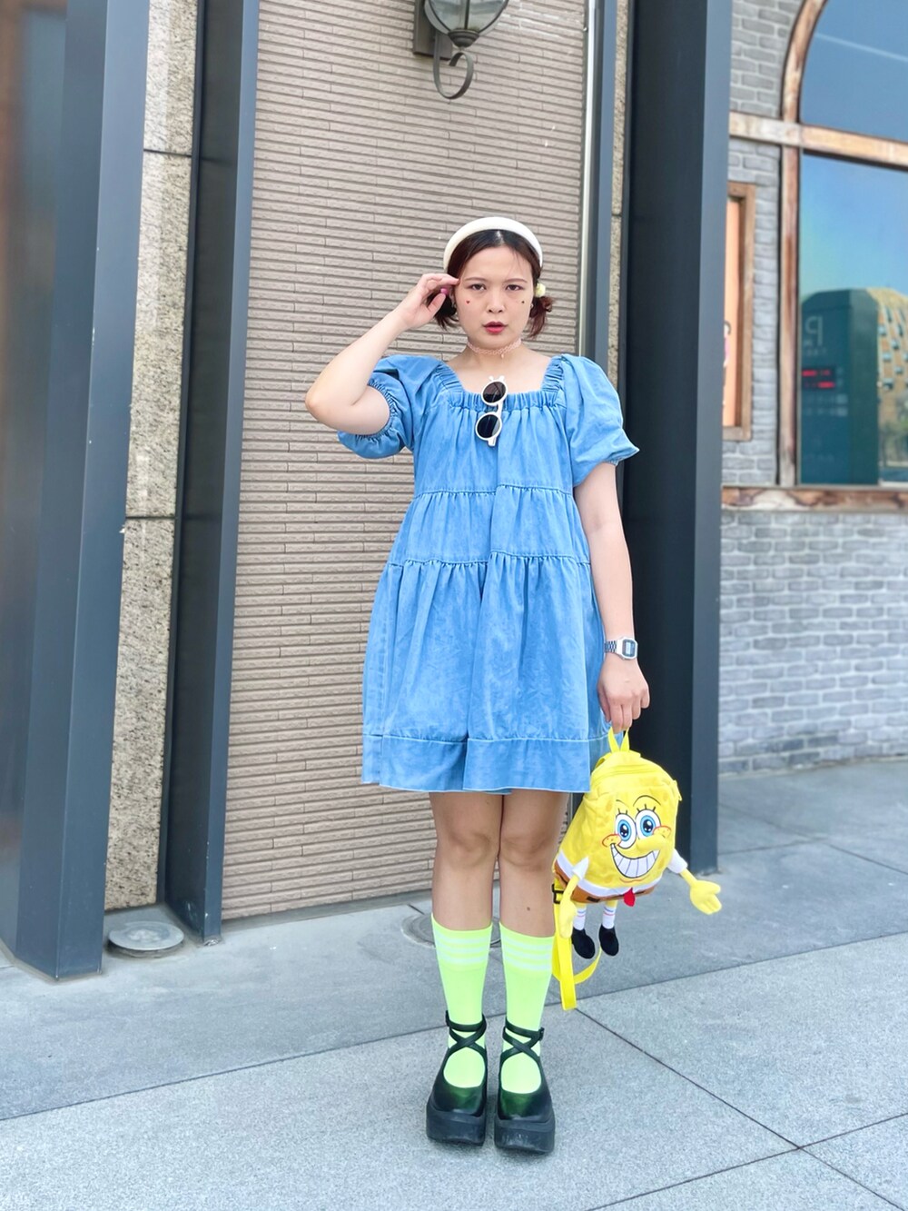「丹寧」｜「TOKYO BOPPERのアイテム（シューズ、ブラック系）」を使った、★Yuki☆ 🇹🇼さん（レディース・157cm）の春コーディネートの4枚目の写真