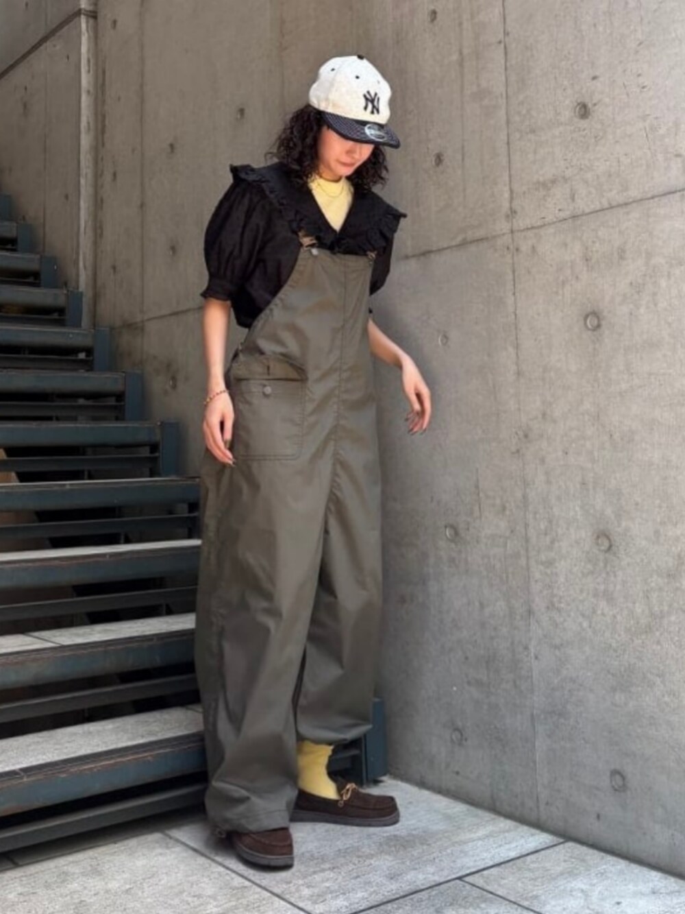 BEAMS BOY ソロテックスオーバーオール サロペット アーミー大きい