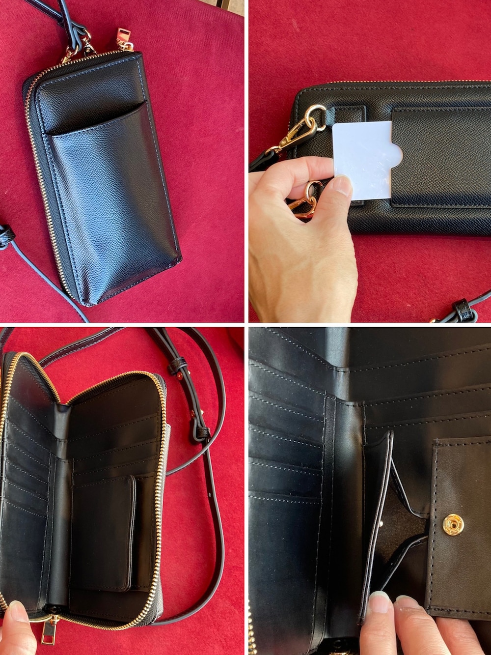 ブラック系のボディバッグ/ウエストポーチ、ブルー系のスウェット、オレンジ系のスカートを着用したレディースの冬コーディネートの2枚目の写真