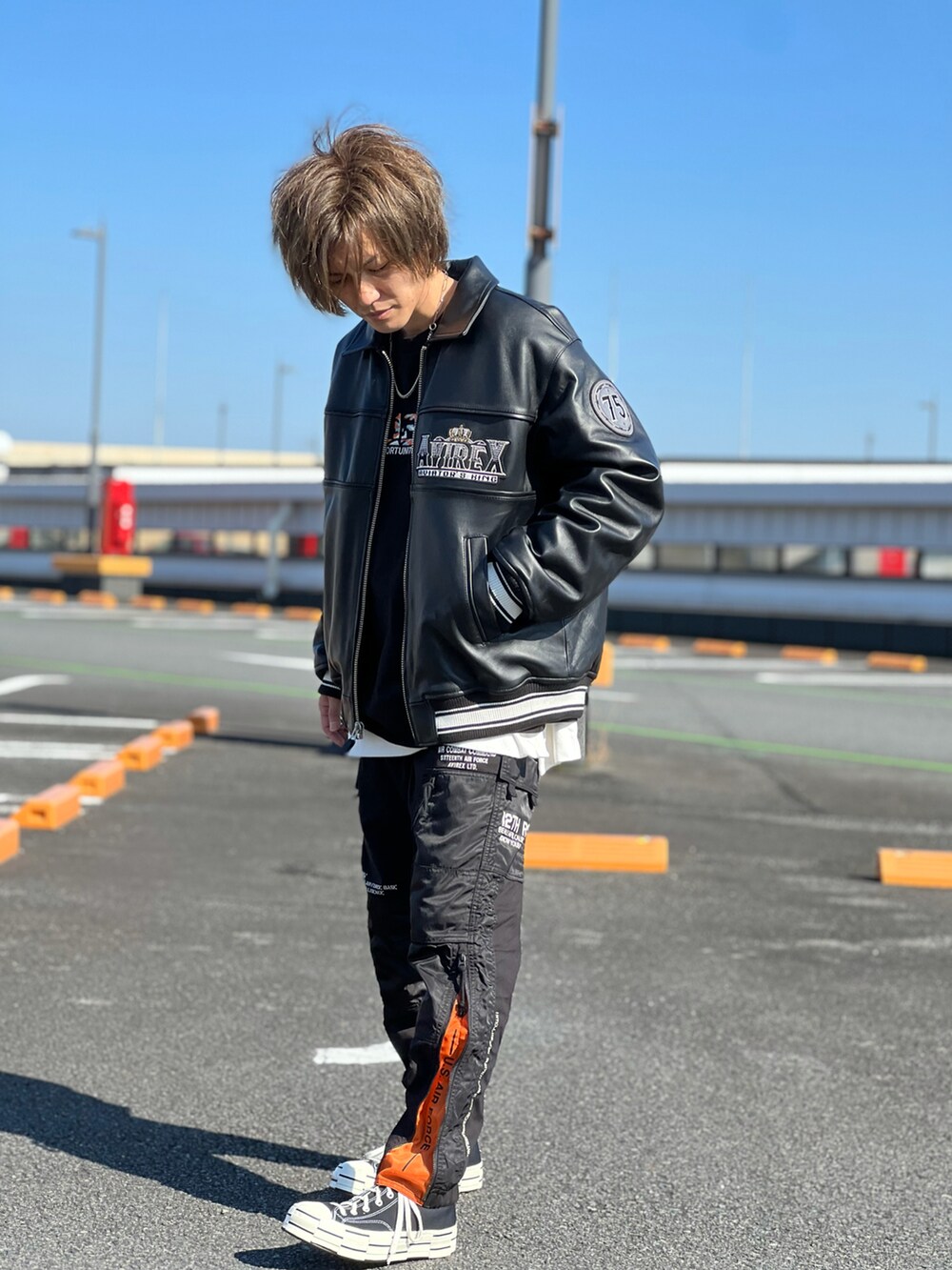 avirex レザージャケットスタジャン(路面限定)